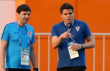 Огнен Вукоевич (справа) во время тренировки сборной Хорватии в Нижнем Новгороде